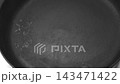 Place the frying pan on a hot electric stove. 143471422