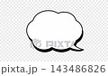 Simple shadowed cloud-shaped speech bubble appearance animation (transparent background) 143486826