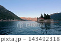 Beautiful seascape of Our Lady of the Rocks church in Perast Kotor Bay 143492318