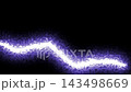 A thick blue lightning bolt and plasma light streaking across a black background - looping video. 143498669