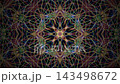 A kaleidoscope tunnel of overlapping multi-colored hemp leaf patterns: Japanese pattern animation 143498672