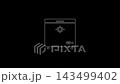 White freezer line icon animation appearing on black background 143499402