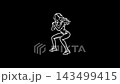 Woman doing squats exercise sketch animation 143499415