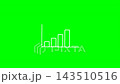 Animated Line Graph Showing Upward Trend and Growth with Sun Icon 143510516