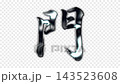 銀色金屬筆觸“門”，Alpha通道，循環 143523608