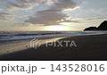 和歌山縣美奈邊町的海景和日落 143528016