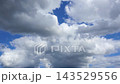 Textured clouds are flying across the blue sky. Timelapse. 143529556
