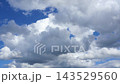 Textured clouds are flying across the blue sky. Timelapse. 143529560