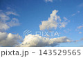 Textured clouds are flying across the blue sky. Timelapse. 143529565