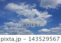 Textured clouds are flying across the blue sky. Timelapse. 143529567