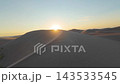 Aerial FPV Sand Dunes Big Dune Nevada Desert Sunrise Fly Through 143533545