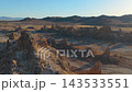 Aerial Trona Pinnacles California Desert Landscape Flyover 143533551