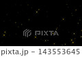 Seamless loop with glitter texture of twinkling gold stars and sparkling particles on a black background for overlay design 143553645