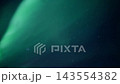 Dramatic green aurora borealis curtains flowing across starry night sky with soft luminous bands and scattered stars visible in wide atmospheric view, slow shifting celestial motion 143554382