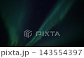 Flowing green aurora borealis curtains sweeping across dark starry night sky with diagonal luminous bands, serene celestial motion scene for atmospheric nature visuals, 143554397