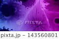 Acrylic paint. Emulsion spill. Defocused purple blue neon color ink liquid substance round droplet spreading on abstract creative background. 143560801