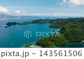 Tiktikan Lagoon and Sohoton Bay. Transparent turquoise ocean water surface. Bucas Grande Island. Mindanao, Philippines. 143561506