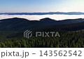 Explore Carpathian mountains in Ukraine with stunning aerial views of forests and valleys 143562542