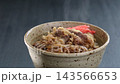 Beef bowl - A popular Japanese rice bowl dish - Hot beef bowl 143566653