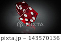 Two Red Casino Dice Falling from Above Two Red Casino Dice Falling from Above 143570136