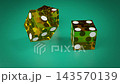 Three Yellow Casino Dice Falling from Above Three Yellow Casino Dice Falling from Above 143570139