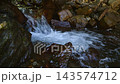 Clear Water Rushing Over Rocks in a Stream 143574712