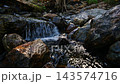Water flowing over rocks in small stream. parallax effect 143574716