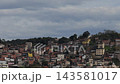 Dense Hillside Housing Under Overcast Urban Sky 143581017