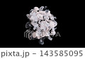 3D render. White smoke swirls against a black background. 143585095