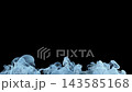 3D render. Blue smoke rising against a black background. 143585168