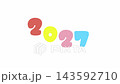 2027の数字が跳ねるループアニメーション 143592710
