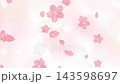 櫻花花瓣環繞，櫻花，花朵，春天，插畫，春日櫻花飄落的風景，水彩畫，可愛背景 143598697
