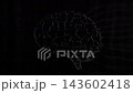 Brain abstract background. Gathering of wires or metal rods to form a brain. Animation on black background and green screen. Can be used in background elements related to science. 3d Render. 143602418