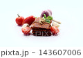 Slices of dried tomato fruit leather on a white background 143607006
