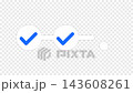 An animation showing three blue checkmarks appearing in sequence. Transparent background, confirmation complete, approved, UI material. 143608261