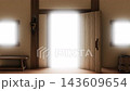 4K 西洋風中世の民家のドアが開く 白い光の先へ ズームイン演出動画 143609654