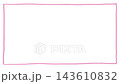 ピンクの手描き風長方形フレームがゆらゆら動くシンプルな装飾アニメーション 143610832