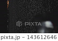 [Quiet Night View on a Full Moon] A Japanese Night View with the Sea Surface and Guide Lights (Vertical) 143612646