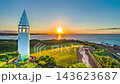 [Kanagawa Prefecture, Miura City] Dawn at Jogashima Park: Time-lapse of the scenery of "Awazaki Lighthouse" and "Awagasaki" bathed in the morning sun. 143623687