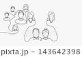 Family Tree Network Multigenerational Lineage Continuous Line Art White Background Family Tree Network Multigenerational Lineage Continuous Line Art White Background 143642398