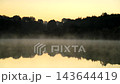 Morning fog over autumn lake water, Portugal 143644419