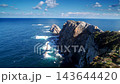 Coast at the Cabo de Penas in Asturias, Spain. Timelapse 143644420