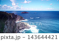 Coast at the Cabo de Penas in Asturias, Spain. Timelapse 143644421