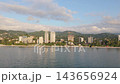 Aerial Flight Over the Black Sea in Batumi, Georgia 143656924