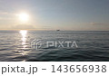 Aerial Flight Over Black Sea Toward Anchored Ship in Batumi, Georgia 143656938