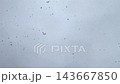 Real snow falls on the camera. Grey winter sky with gentle snowfall.  143667850