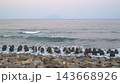 Coastal Waves and Breakwaters at Dusk in Yilan, Taiwan 143668926