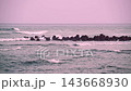 Sea Waves Breaking on Concrete Tetrapods in Toucheng, Taiwan 143668930