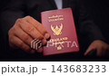 Thai Passport Held In Hand Close Up 143683233