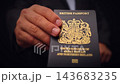 British Passport Held In Hand Close Up 143683235